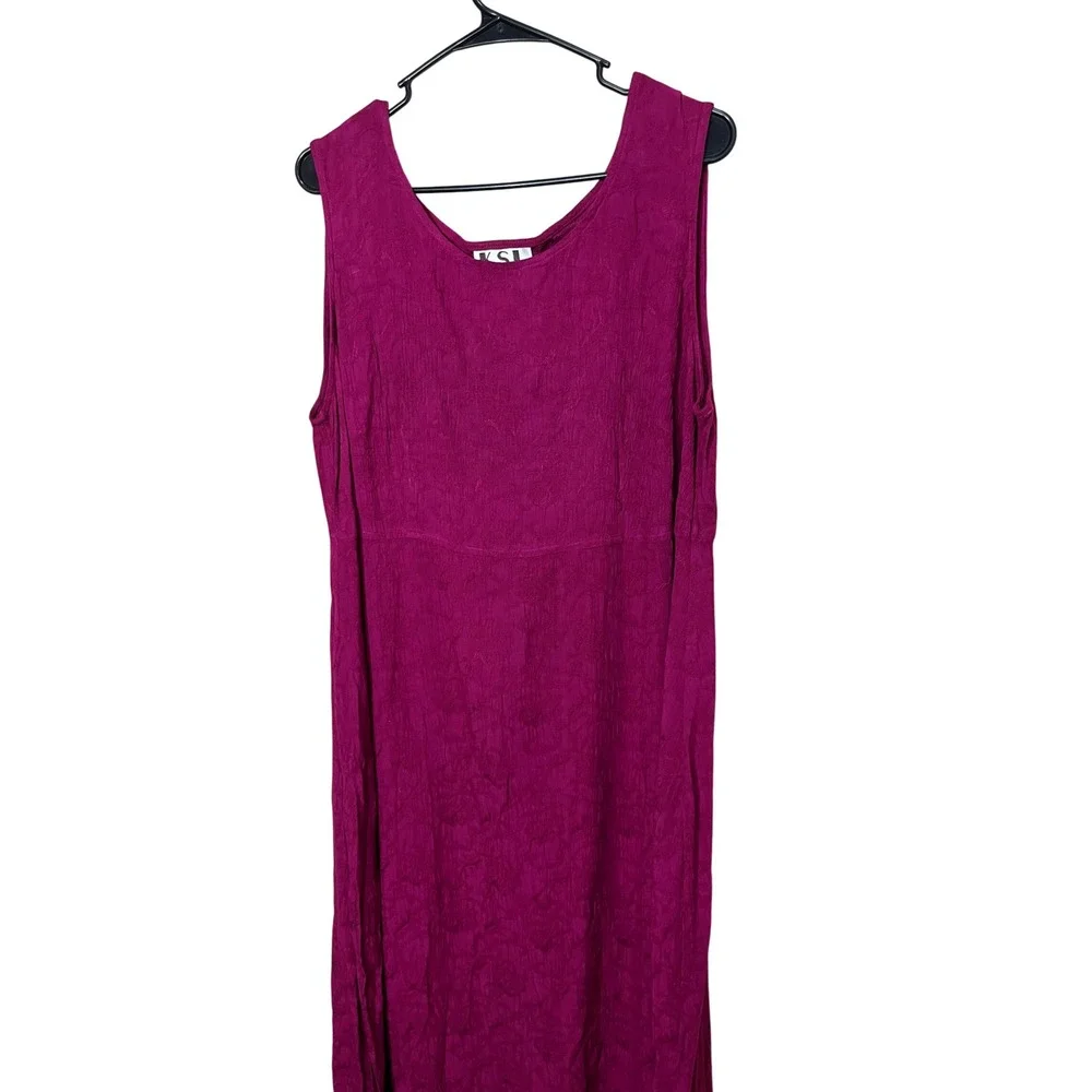 KSL Karin Stevens 2 Piece Dress Set Plus Size‎ 20W Magenta Maxi Dress Blouse